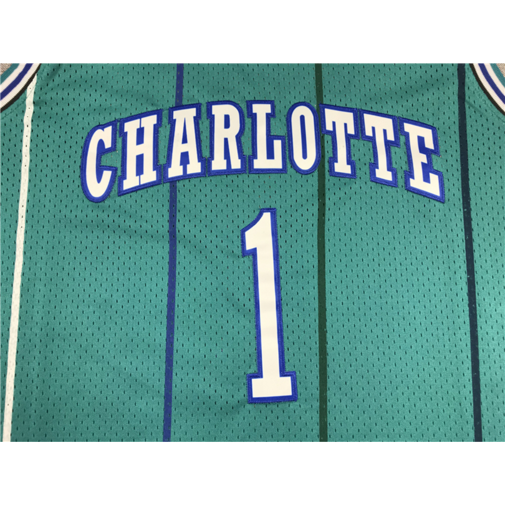 Kép 3/3 - Muggsy BOGUES classic Charlotte Hornets mez