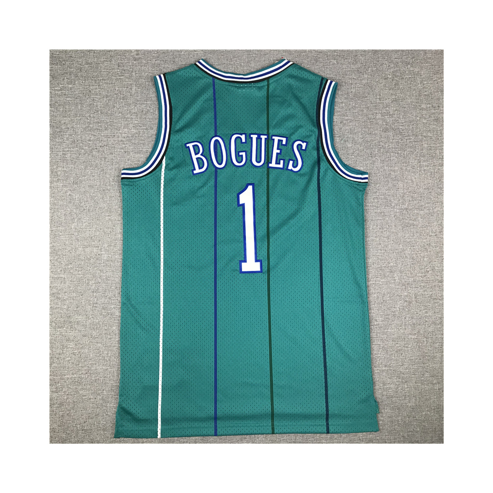 Kép 2/3 - Muggsy BOGUES classic Charlotte Hornets mez