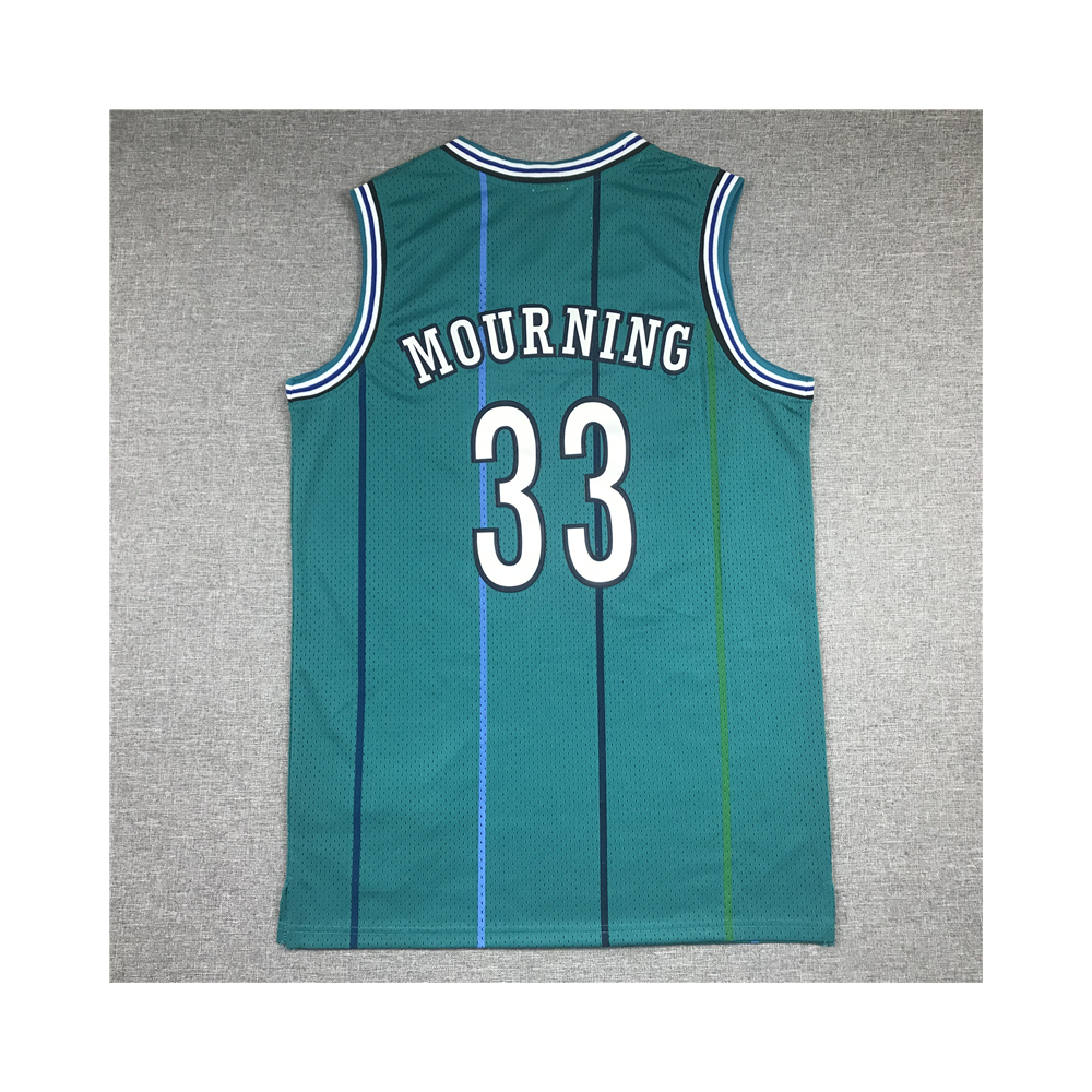 Kép 2/3 - Alonzo MOURNING classic Charlotte Hornets mez