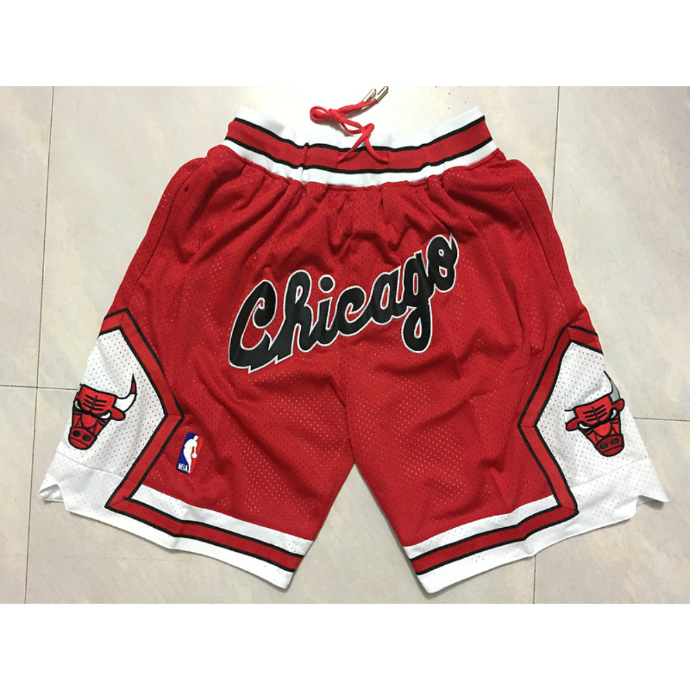 Kép 1/3 - Chicago Bulls Classic rookie piros Just Don zsebes kosaras rövidnadrág