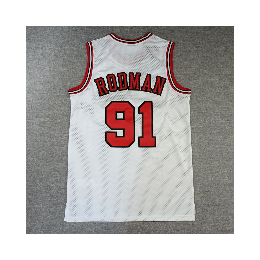 Kép 2/4 - Dennis RODMAN Classic fehér Chicago Bulls mez