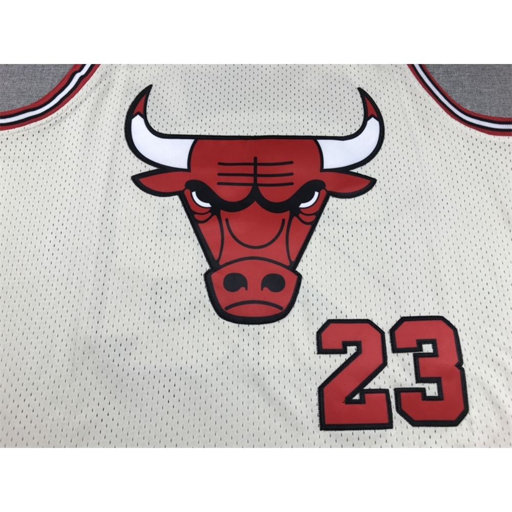 Chicago Bulls Michael JORDAN CreamWhite Bulls vintage mez NBA 11.990 Ft 842