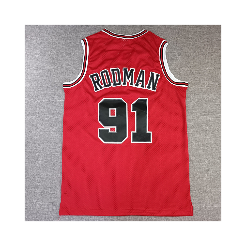 Kép 2/4 - Dennis RODMAN piros The Finals Chicago Bulls mez