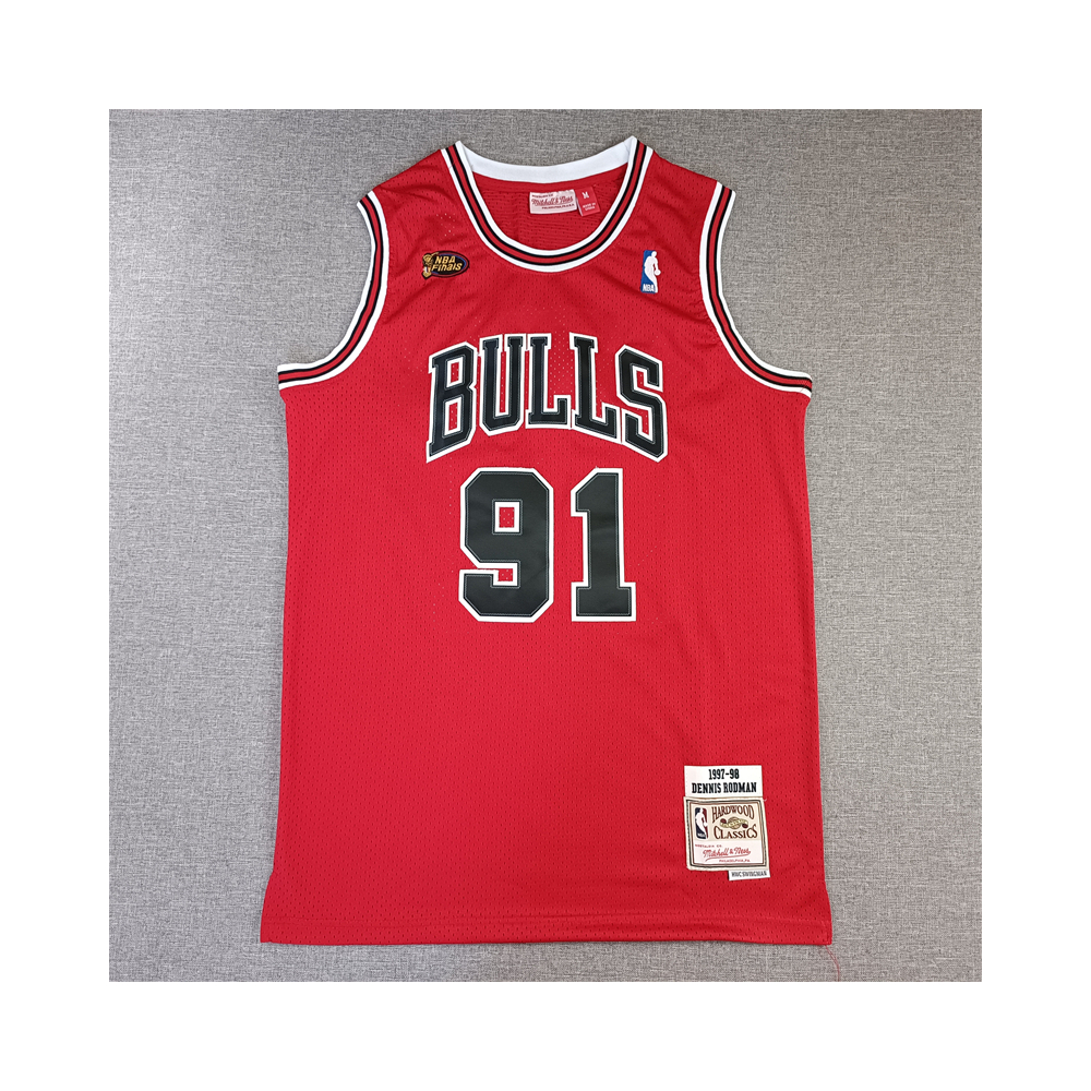 Kép 1/4 - Dennis RODMAN piros The Finals Chicago Bulls mez