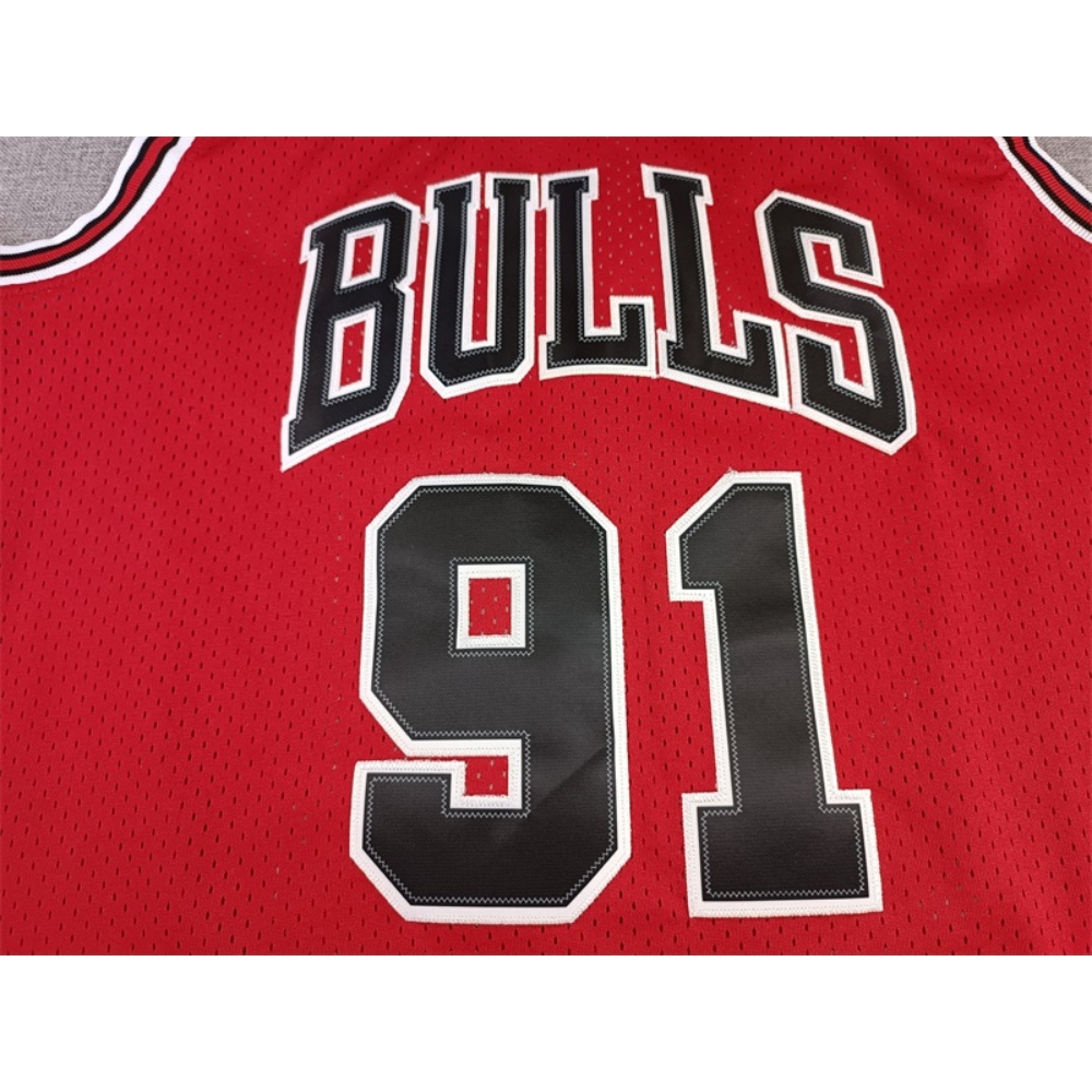 Kép 3/4 - Dennis RODMAN piros The Finals Chicago Bulls mez