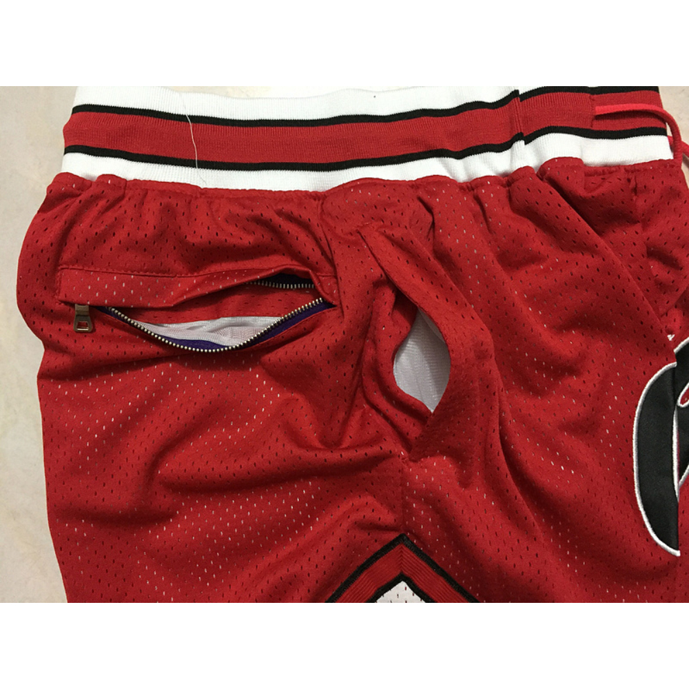 Kép 3/3 - Chicago Bulls Classic rookie piros Just Don zsebes kosaras rövidnadrág