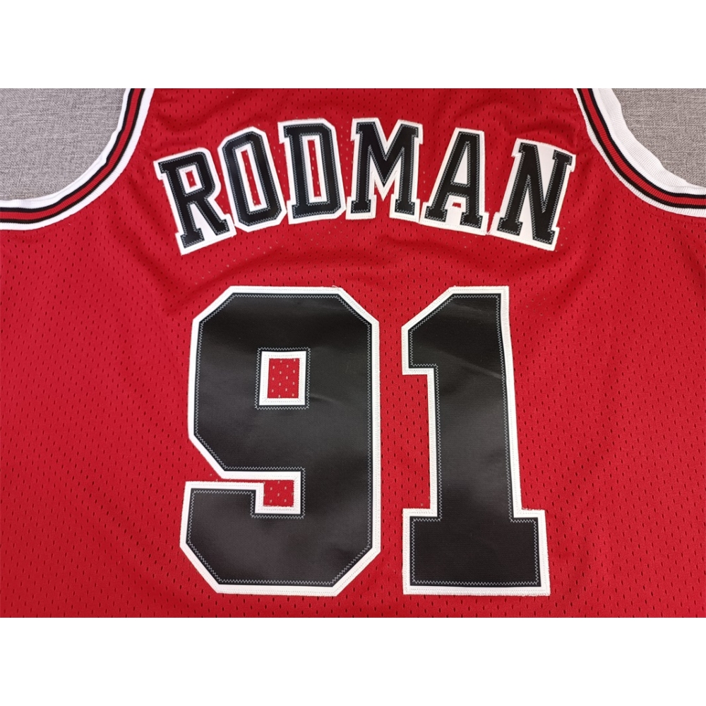 Kép 4/4 - Dennis RODMAN piros The Finals Chicago Bulls mez