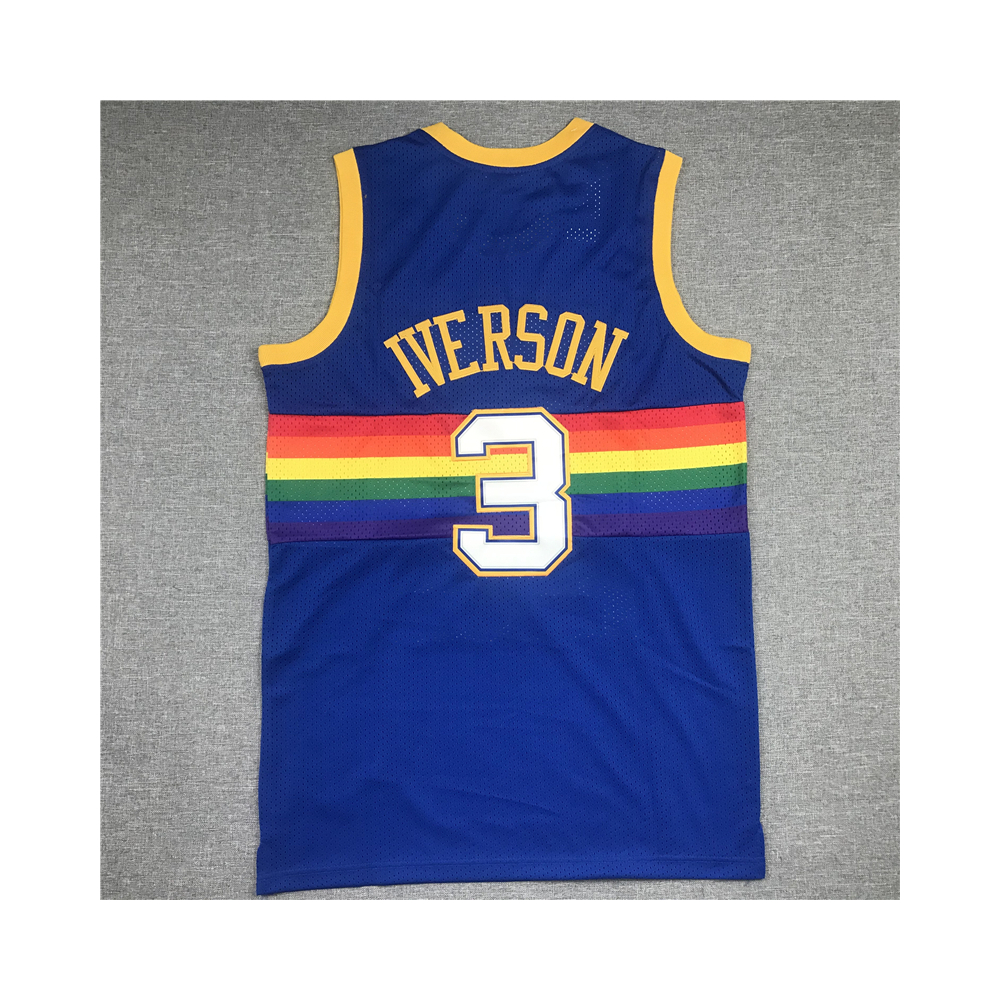 Kép 2/3 - Allen IVERSON kék classic Denver Nuggets mez