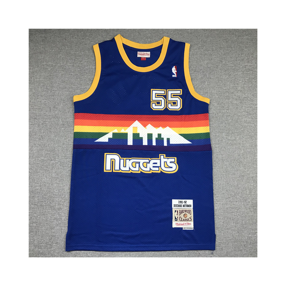 Kép 1/3 - Dikembe MUTAMBO kék classic Denver Nuggets mez