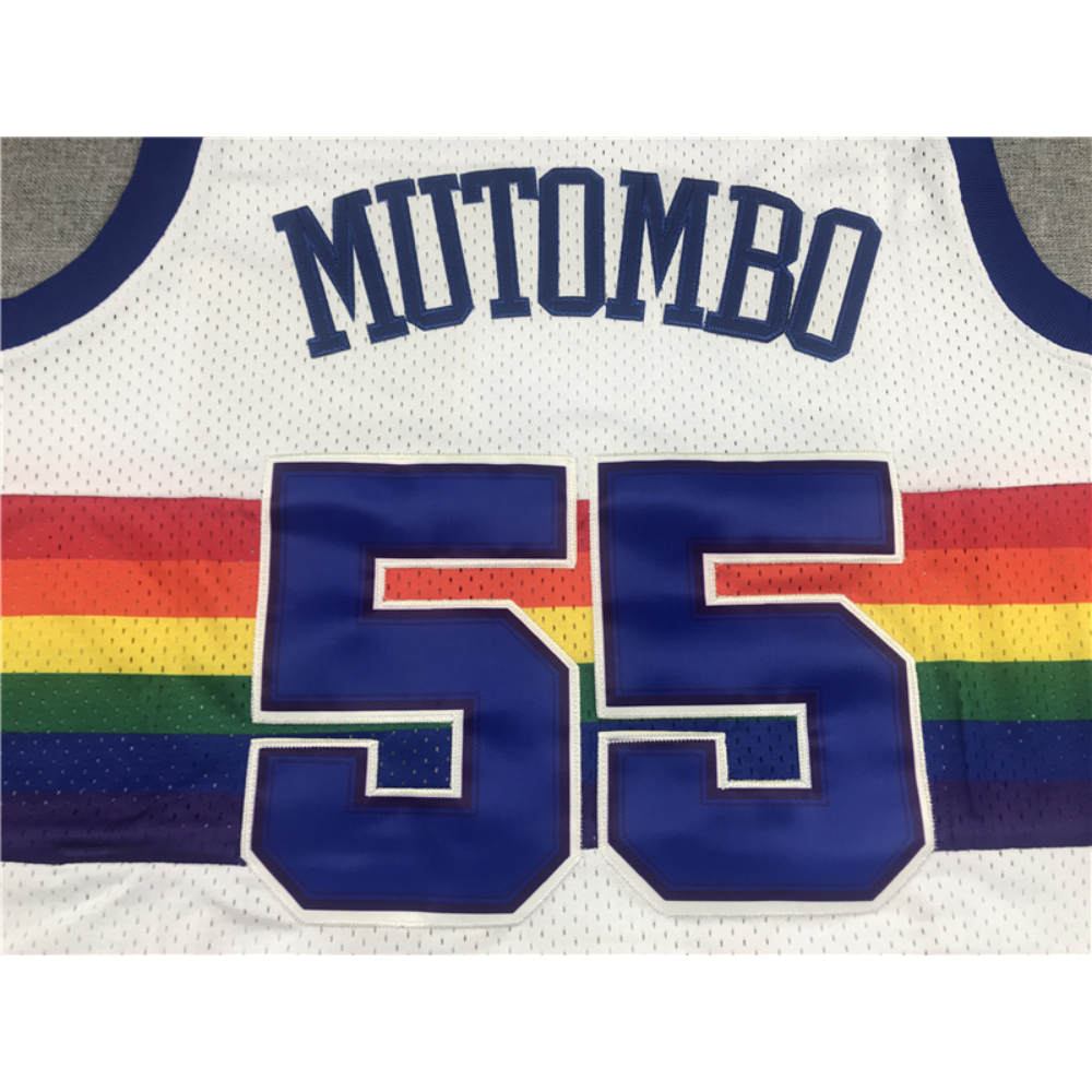 Kép 3/3 - Dikembe MUTAMBO fehér classic Denver Nuggets mez