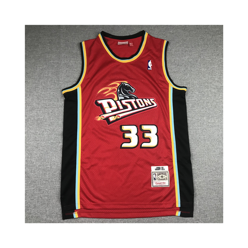 Kép 1/3 - Grant HILL piros Classic Swingman Detroit Pistons vintage mez