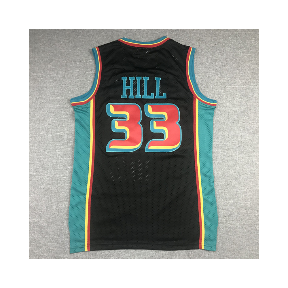 Kép 2/3 - Grant HILL fekete Classic Swingman Detroit Pistons vintage mez