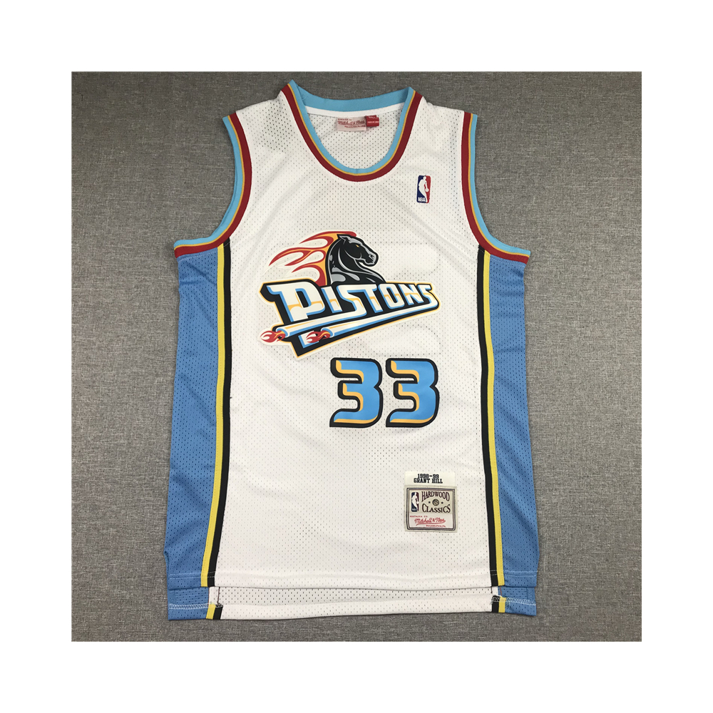 Kép 1/3 - Grant HILL fehér Classic Swingman Detroit Pistons vintage mez