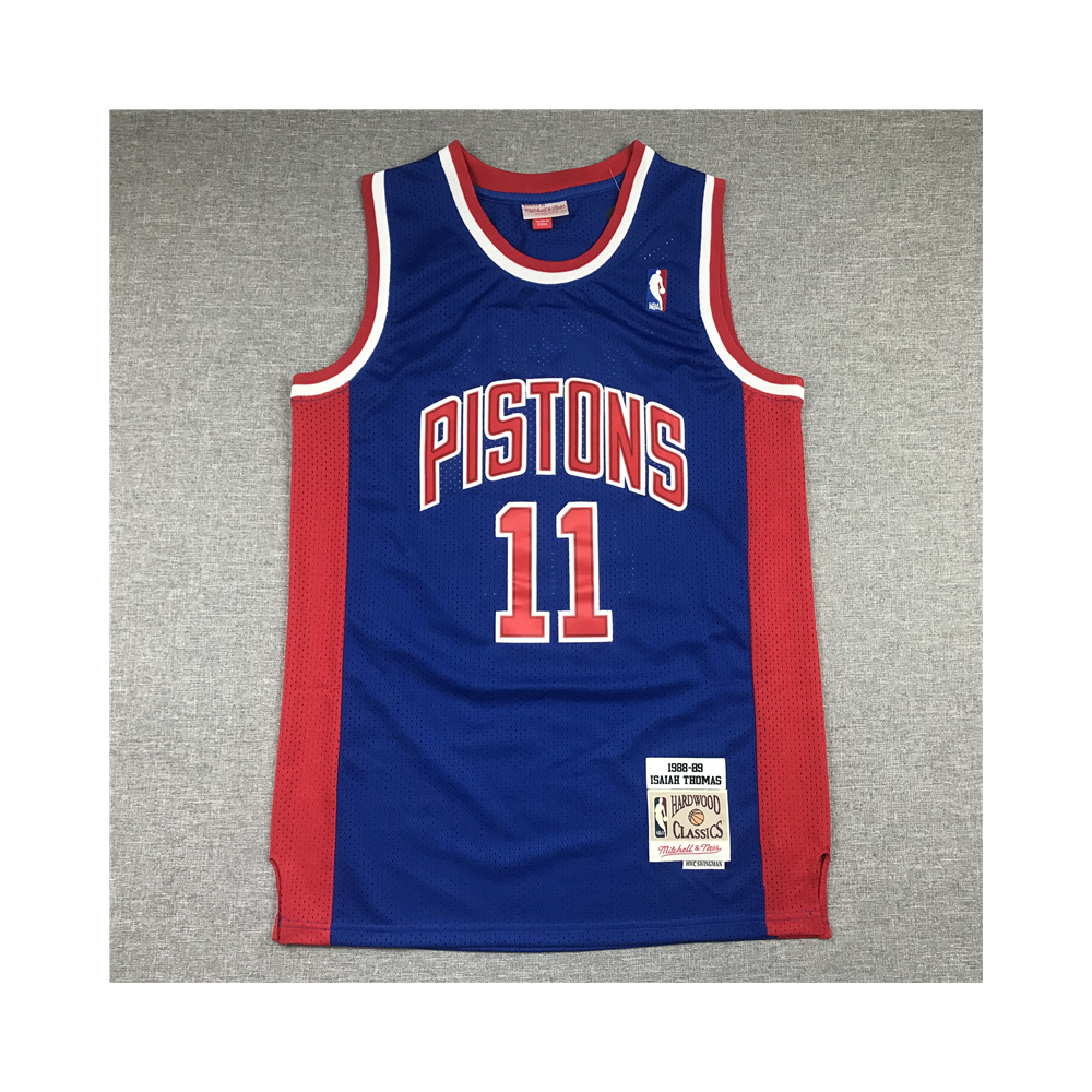 Kép 1/3 - Ishia THOMAS kék Classic Swingman Detroit Pistons vintage mez