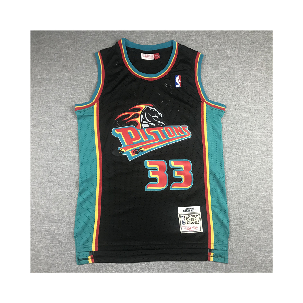 Kép 1/3 - Grant HILL fekete Classic Swingman Detroit Pistons vintage mez