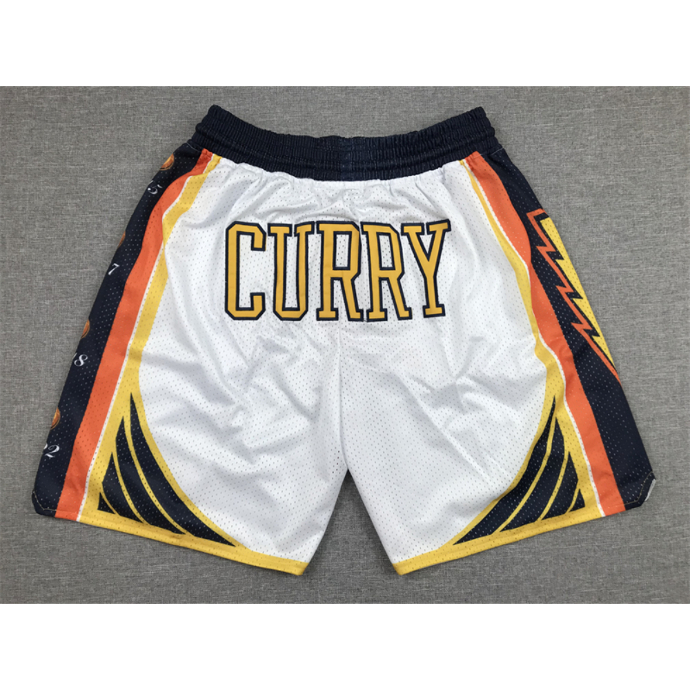 Kép 2/7 - GSW Stephen CURRY fehér 2022 NBA Finals Just Don zsebes rövidnadrág