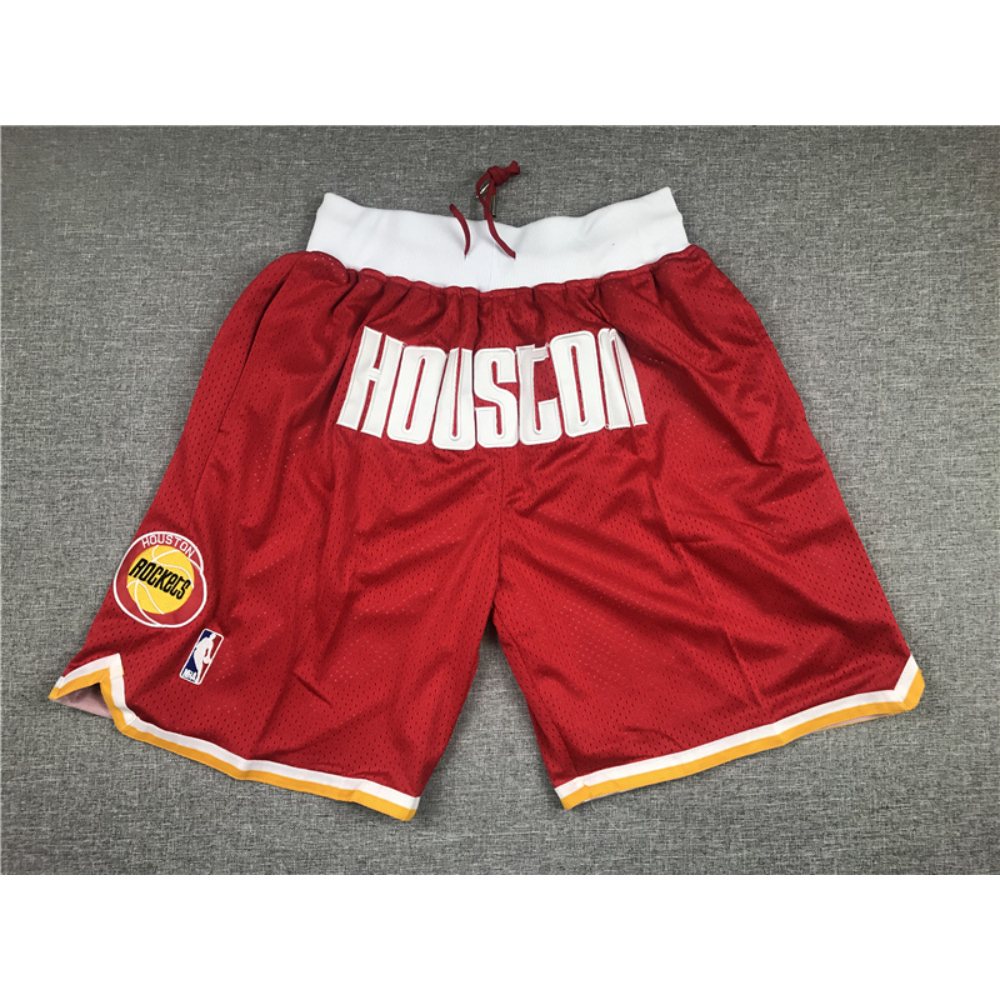 Kép 1/5 - Houston Rockets Classic piros Just Don zsebes kosaras rövidnadrág