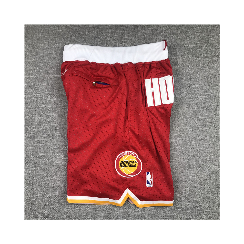 Kép 4/5 - Houston Rockets Classic piros Just Don zsebes kosaras rövidnadrág