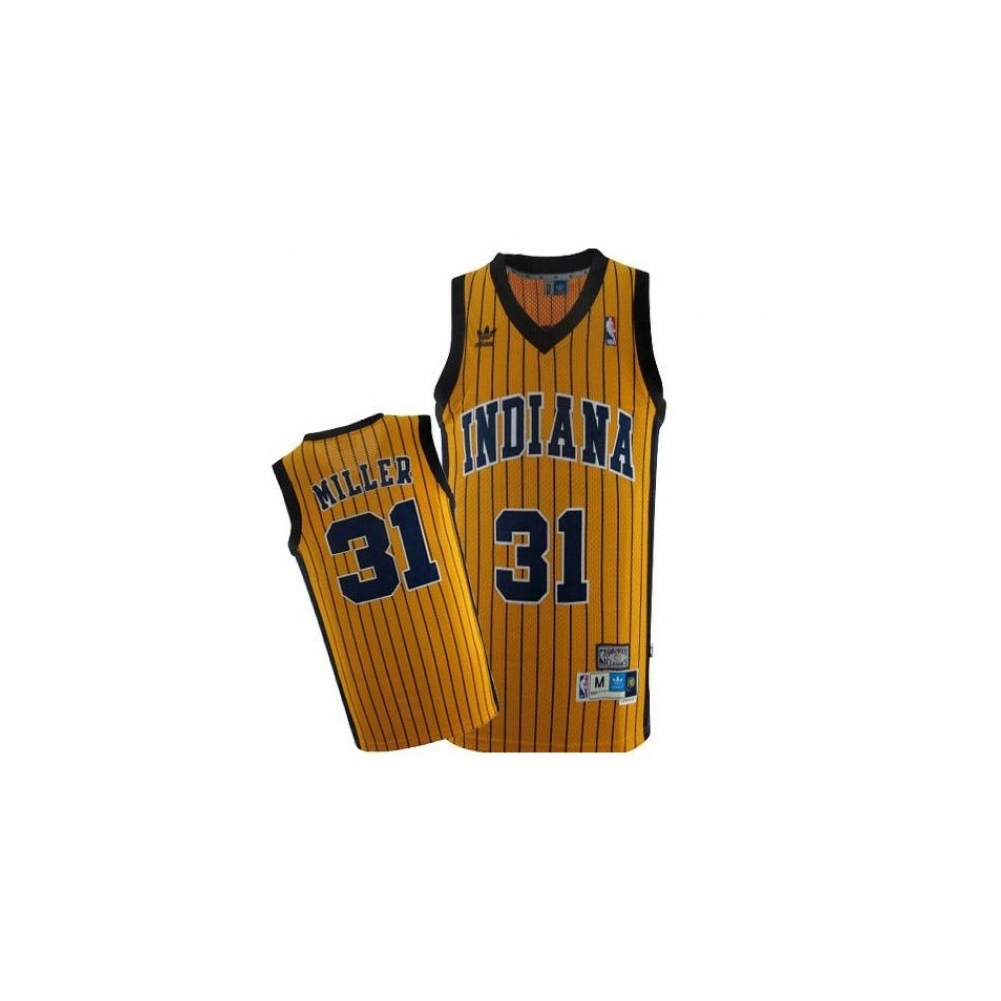 Kép 1/2 - Reggie MILLER sárga Classic striped Indiana Pacers mez