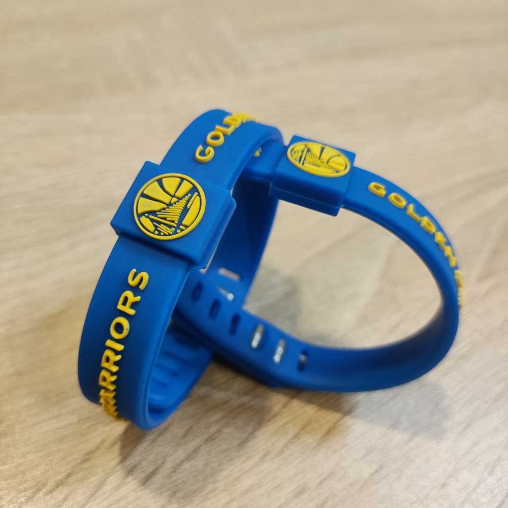 Kép 5/5 - Golden State WARRIORS kék szilikon karkötő (állítható méret)