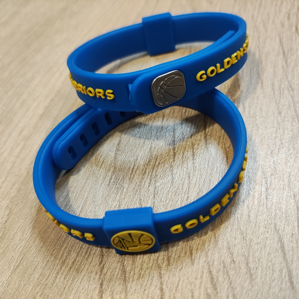 Kép 4/5 - Golden State WARRIORS kék szilikon karkötő (állítható méret)