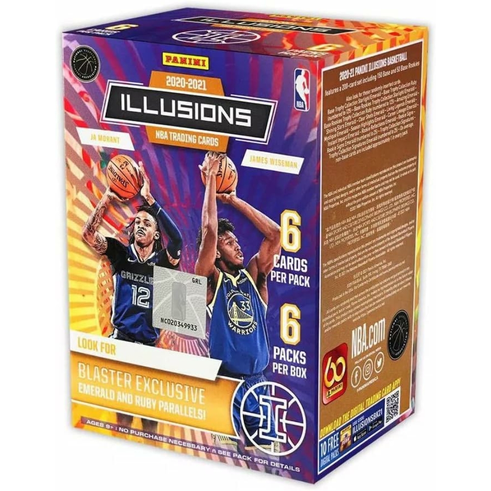 Kép 1/8 - 2020-21 Panini Illusion Basketball Blaster Box kosaras kártya (6 csomag)