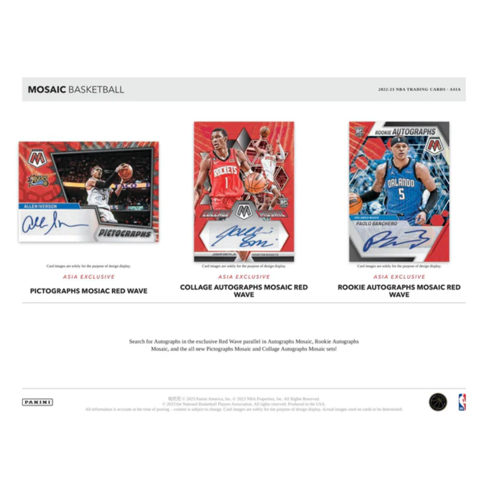 Kép 11/11 - 2022-23 Panini MOSAIC Basketball Asia Box kosaras kártya (12 csomag)
