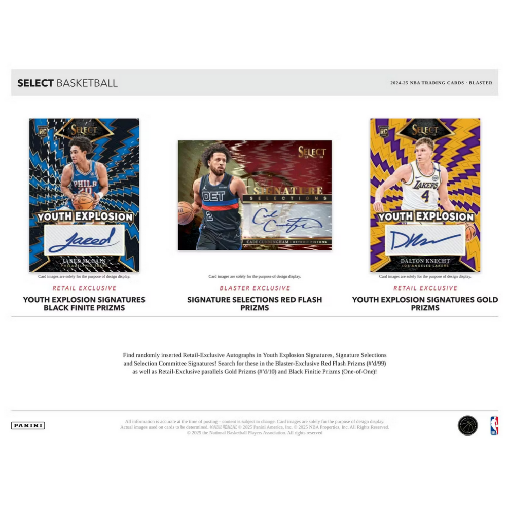 Kép 3/5 - 2024-25 Panini SELECT Basketball Blaster Box kosaras kártya (6 csomag)