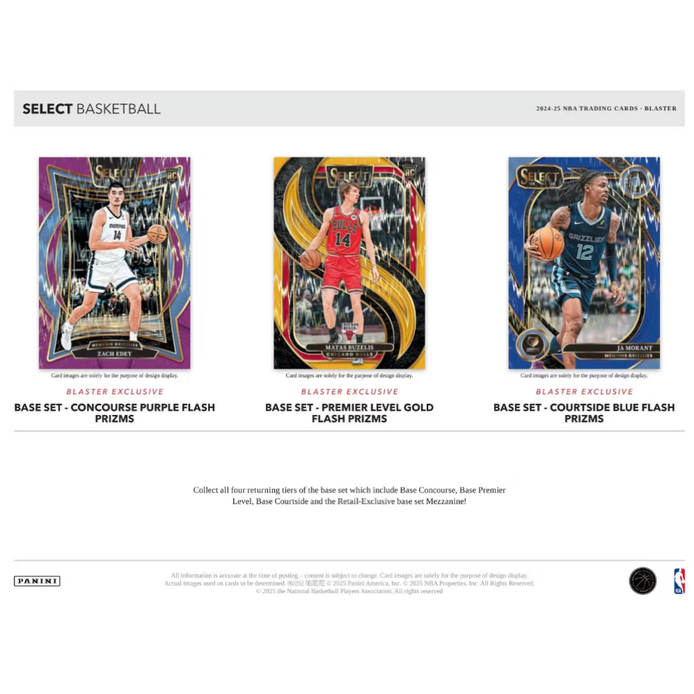 Kép 5/5 - 2024-25 Panini SELECT Basketball Blaster Box kosaras kártya (6 csomag)