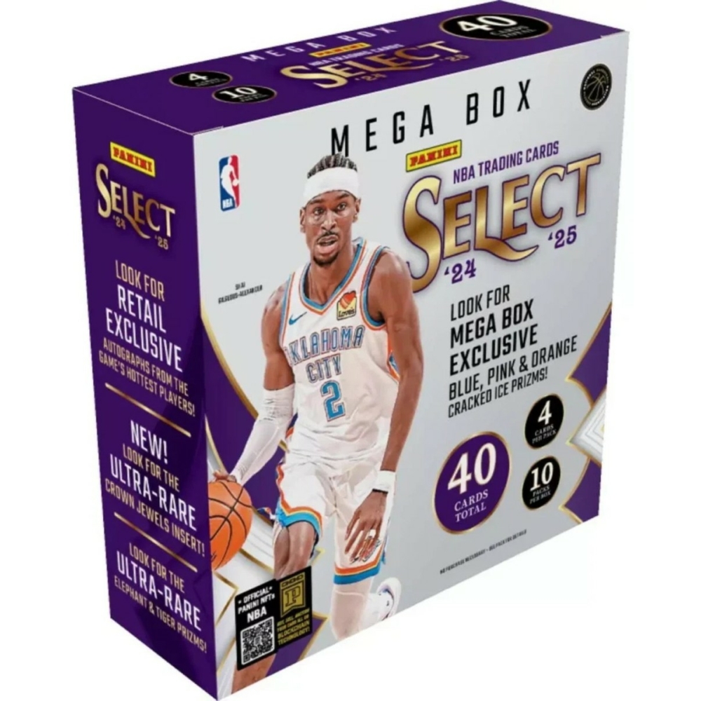 Kép 1/6 - 2024-25 Panini SELECT Basketball MEGA Box kosaras kártya (10 csomag)