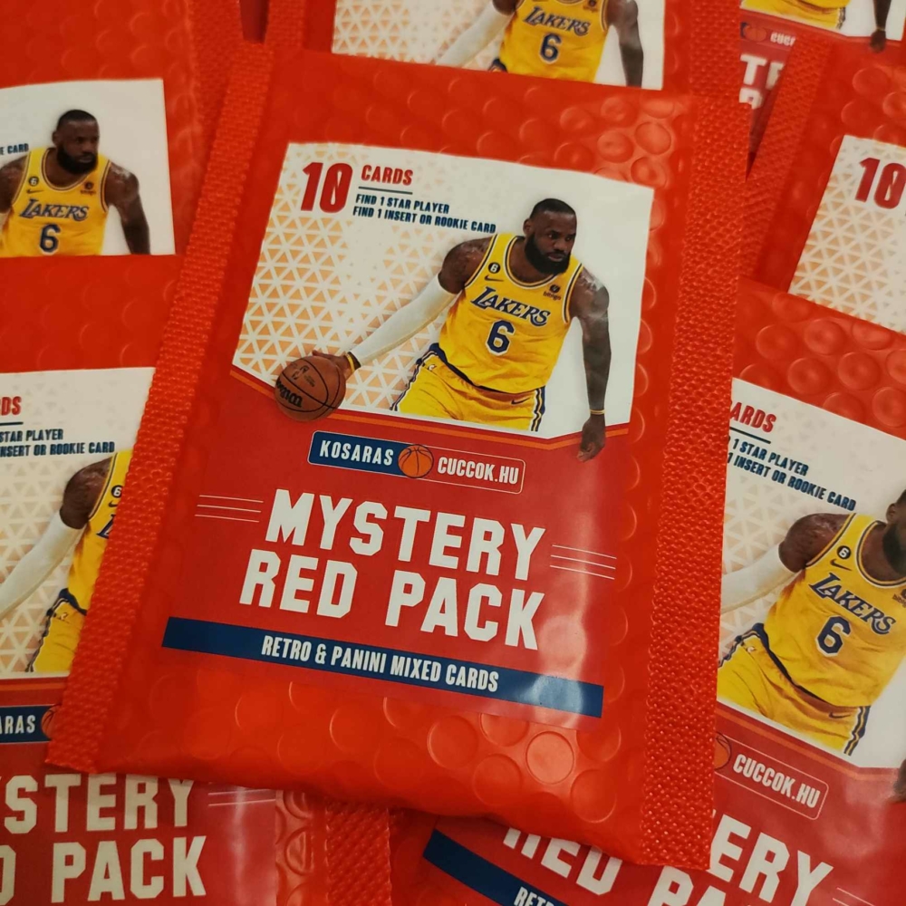 Kép 2/8 - 2024 Kosarascuccok Mystery RED Pack kosaras kártya (1 csomag) 