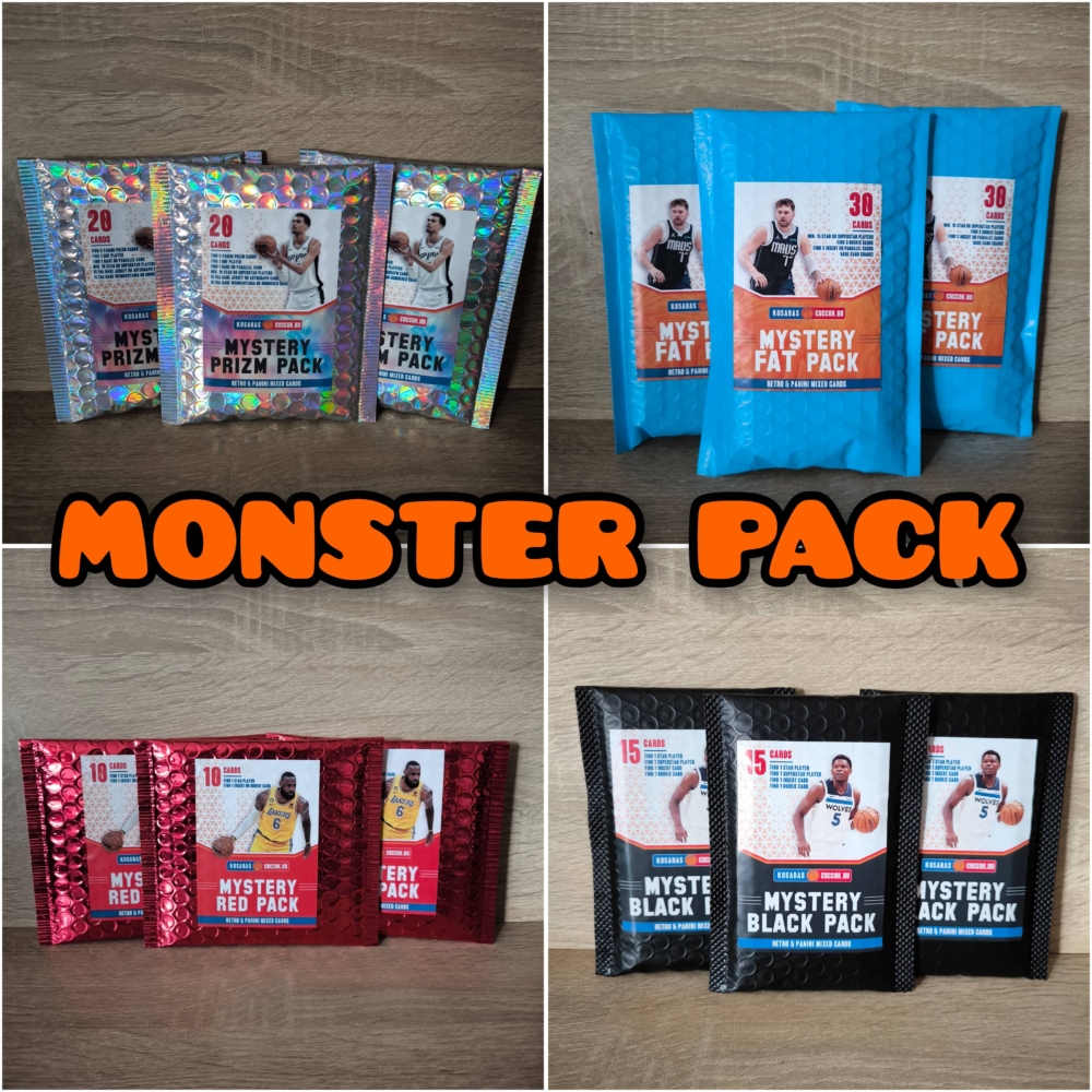 Kép 1/13 - 2024 Kosarascuccok Mystery MONSTER Pack kosaras kártya (12 csomag) 