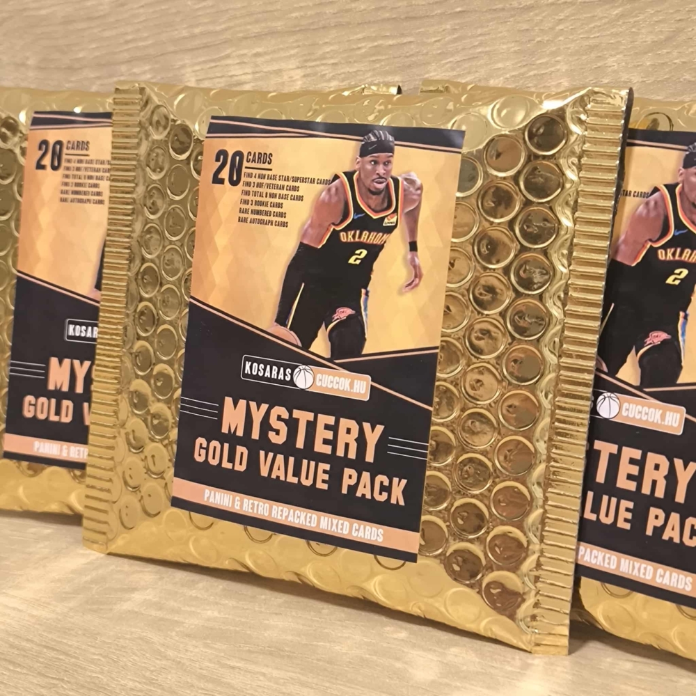Kép 2/12 - 2025 Kosarascuccok Mystery GOLD VALUE Pack kosaras kártya (3 csomag) 