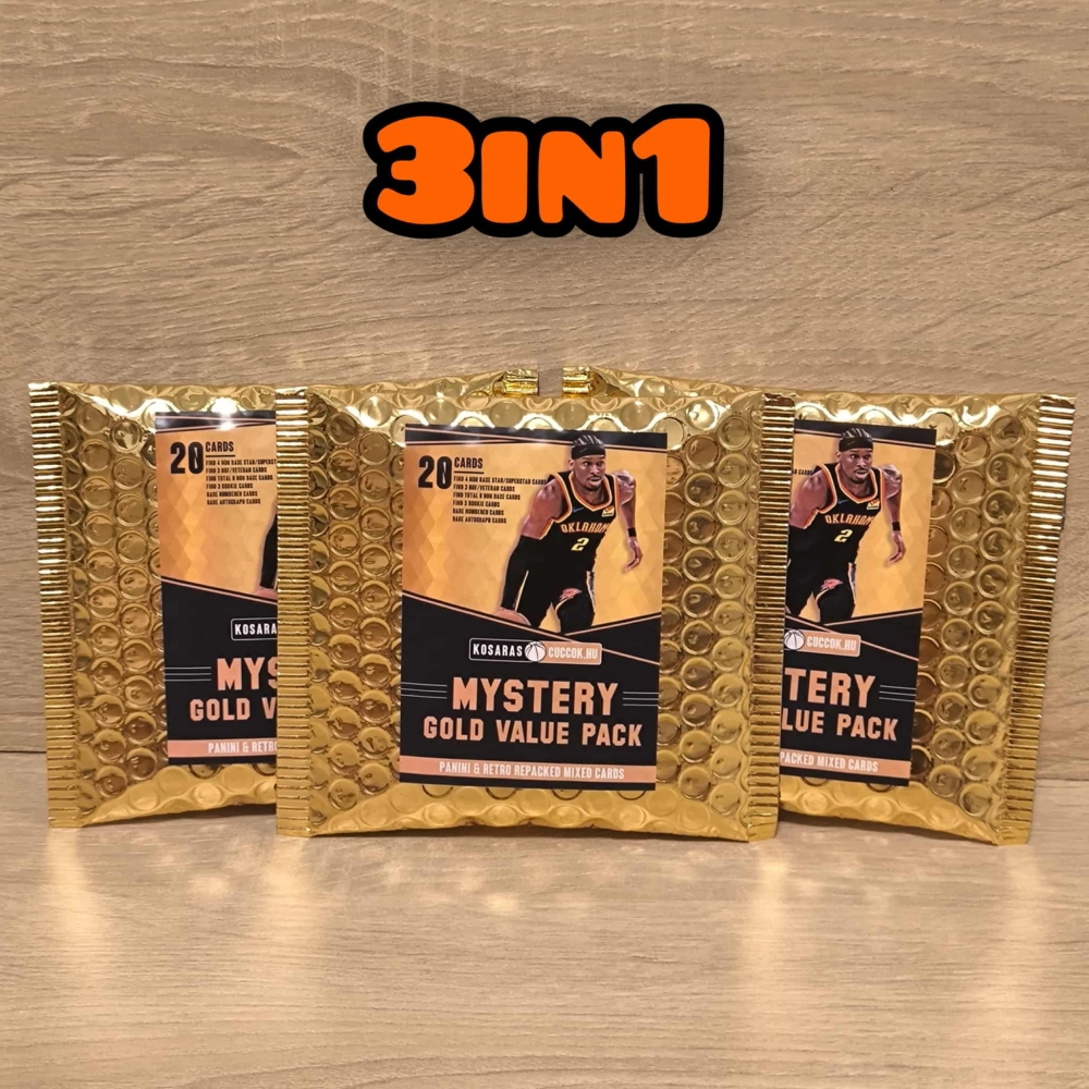 Kép 1/12 - 2025 Kosarascuccok Mystery GOLD VALUE Pack kosaras kártya (3 csomag) 