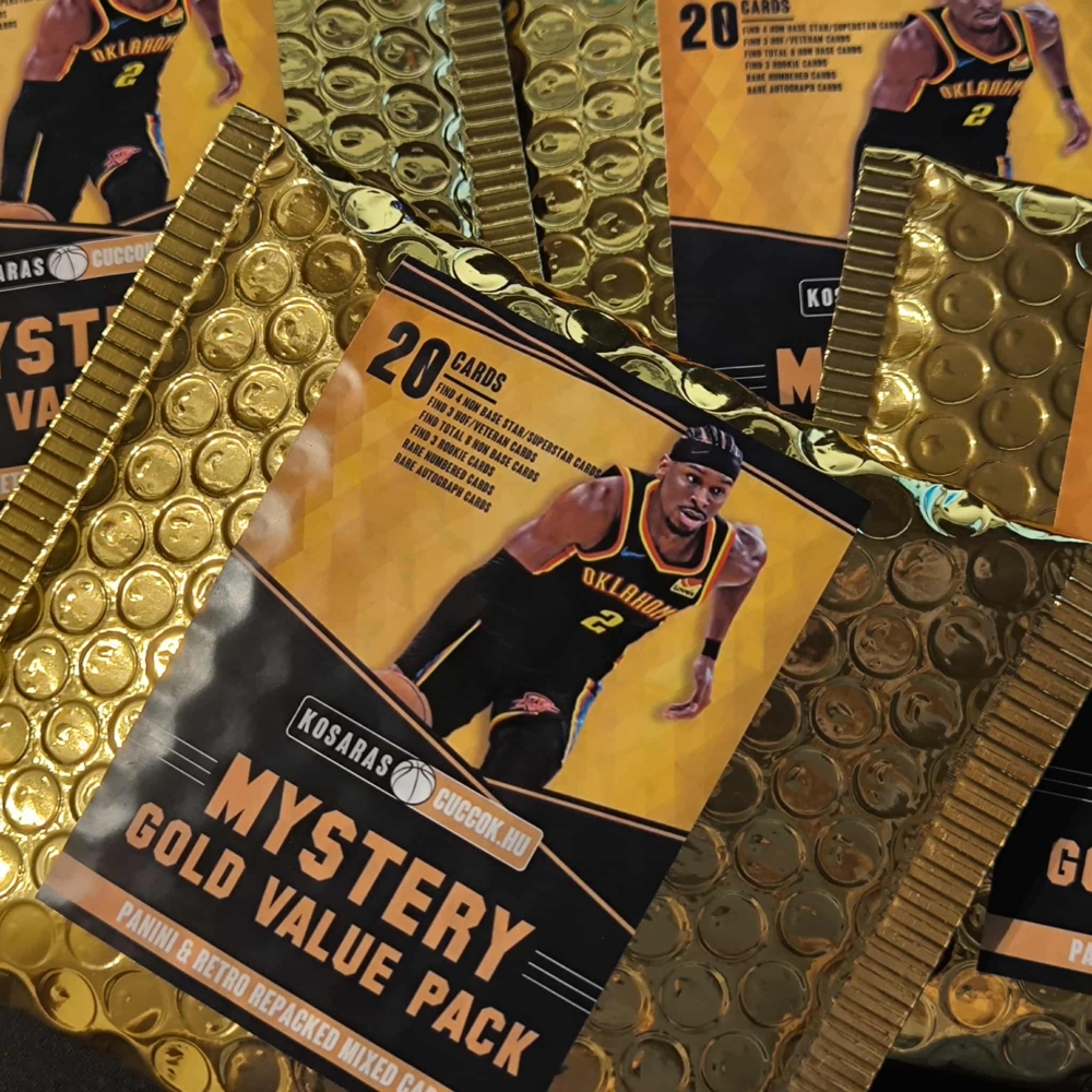 Kép 2/11 - 2025 Kosarascuccok Mystery GOLD VALUE Pack kosaras kártya (1 csomag) 