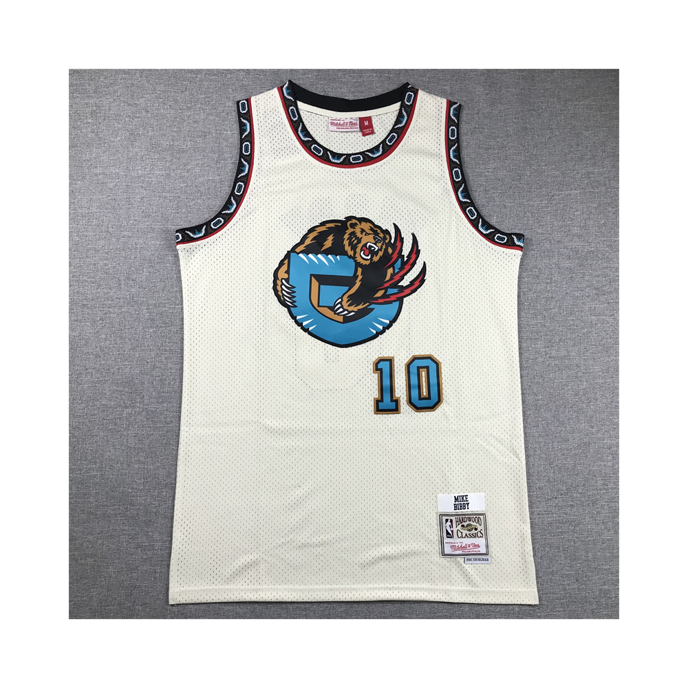 Kép 1/4 - Mike BIBBY CreamWhite vintage Memphis Grizzlies mez