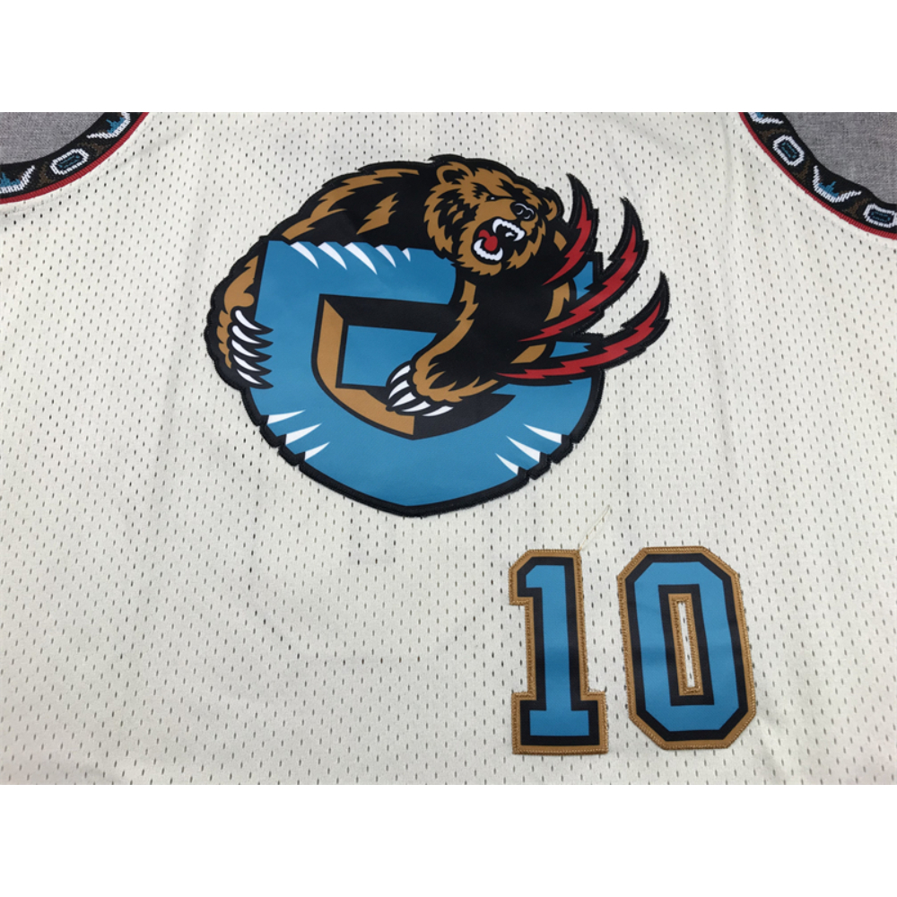 Kép 4/4 - Mike BIBBY CreamWhite vintage Memphis Grizzlies mez