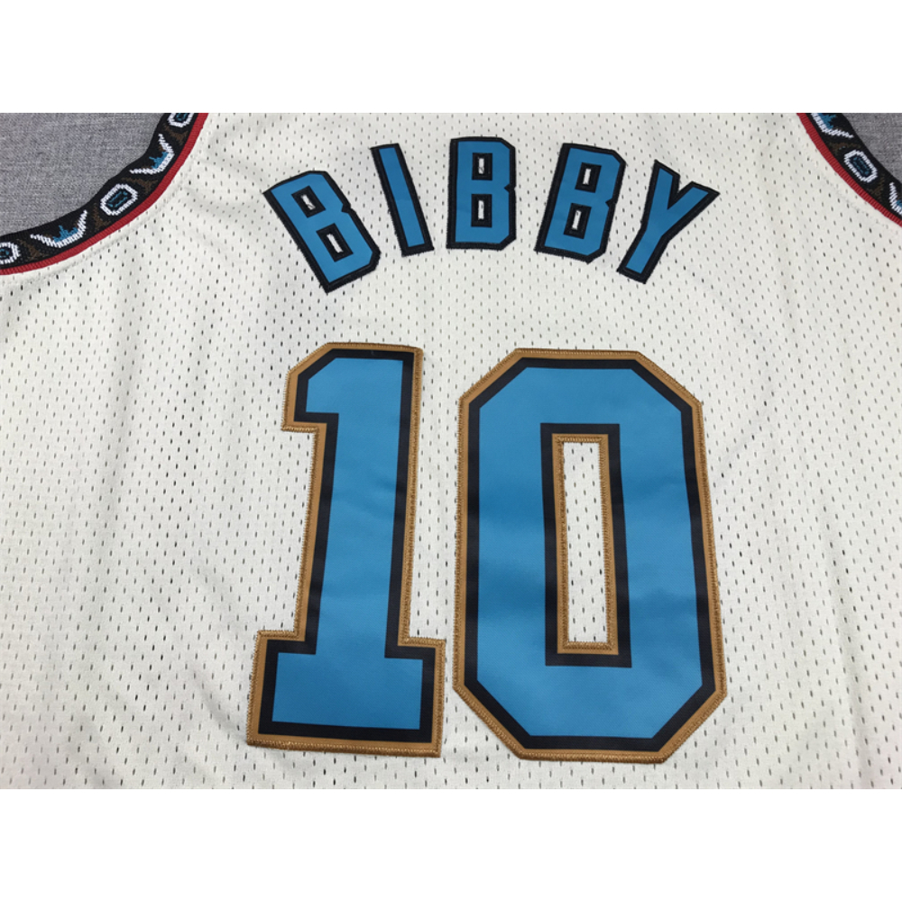 Kép 3/4 - Mike BIBBY CreamWhite vintage Memphis Grizzlies mez