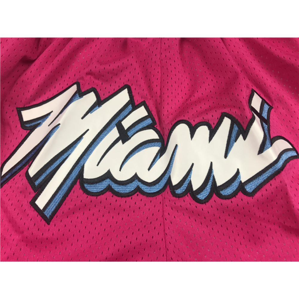 Kép 3/6 - Miami Heat Pink Edition Just Don zsebes kosaras rövidnadrág