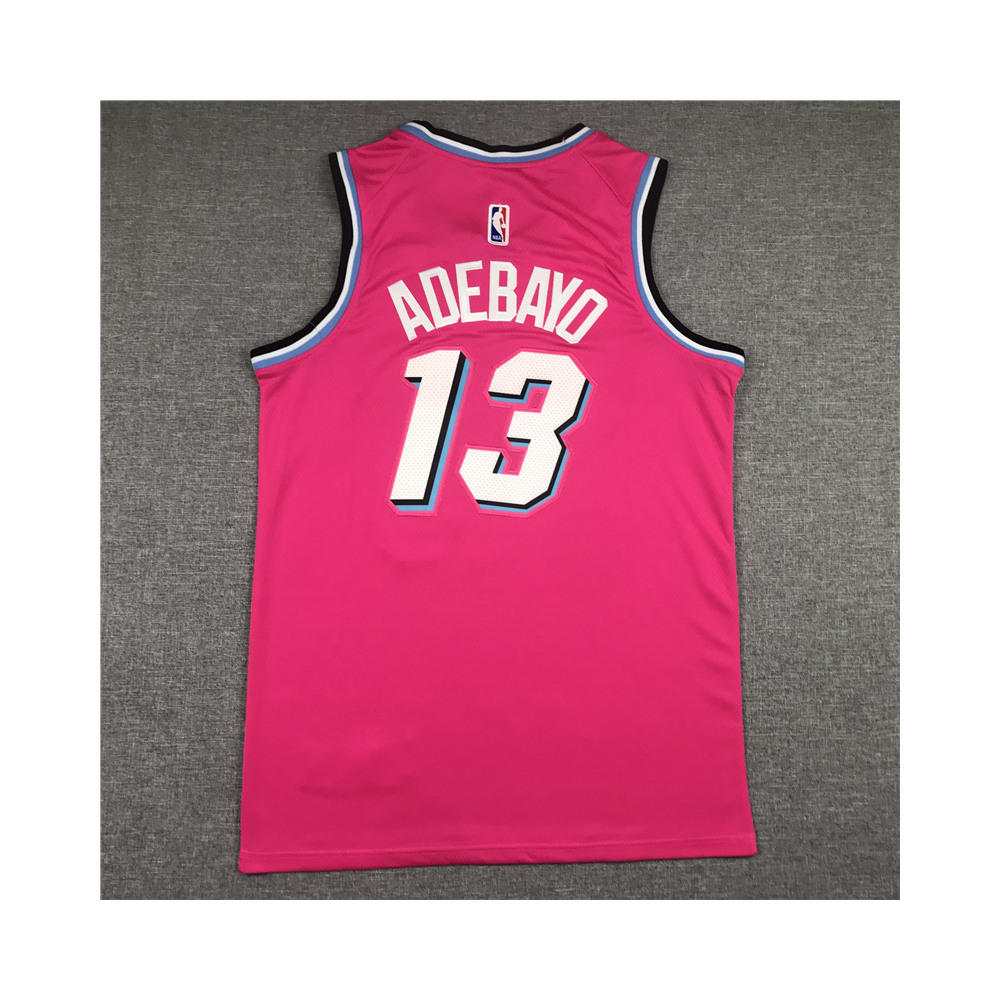 Kép 2/3 - Bem ADEBAYO Pink Bonus Edition Miami Heat mez