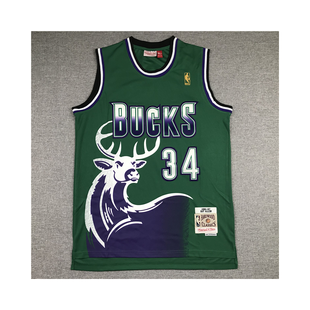 Kép 1/4 - Ray ALLEN Classic zöld Milwaukee Bucks mez