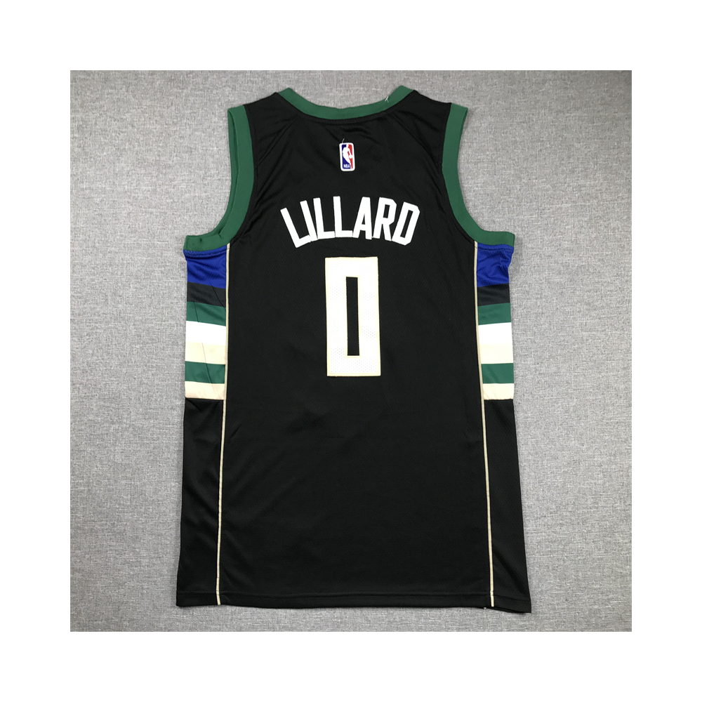 Kép 2/4 - Damian LILLARD fekete Bucks mez (KÉSZLETEN)