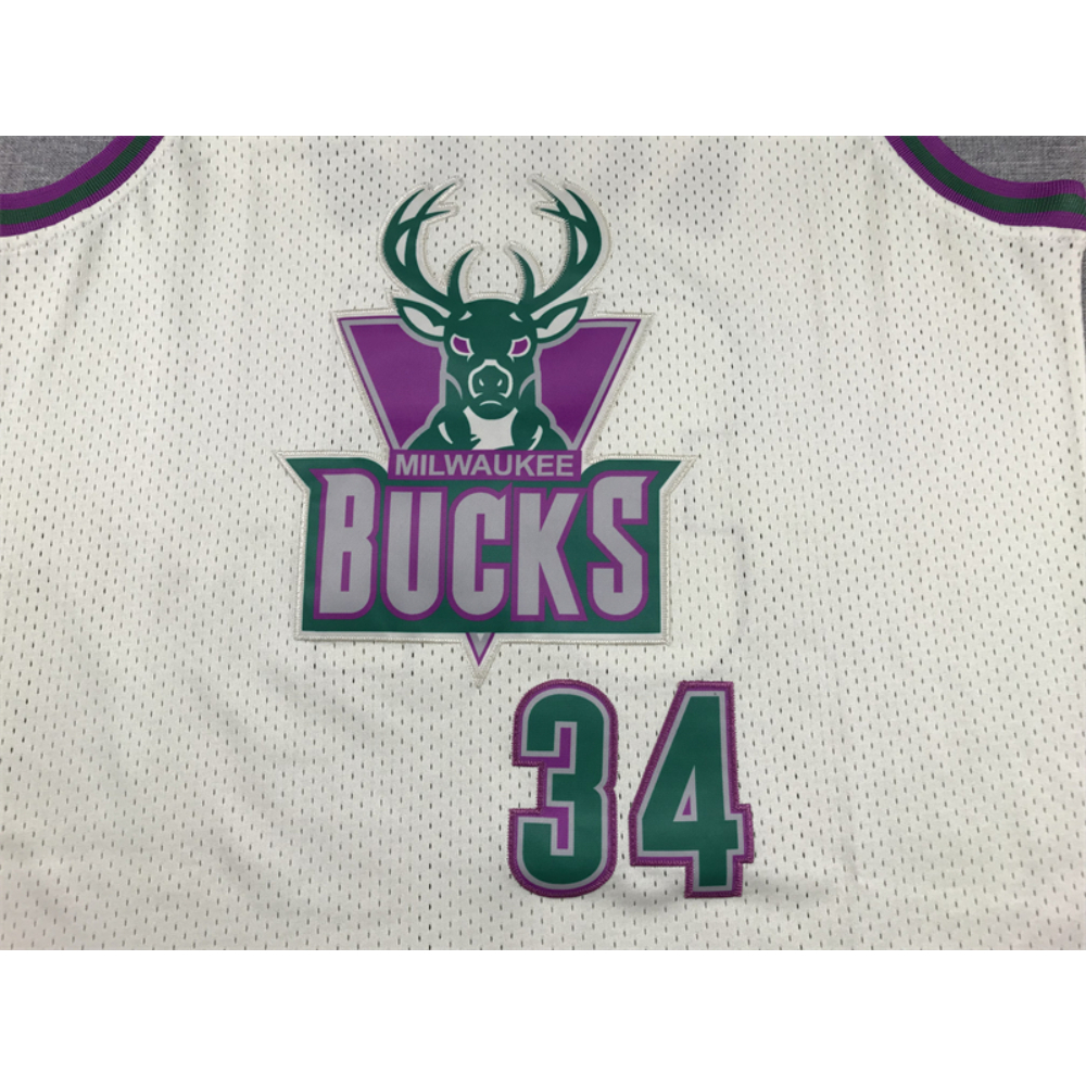 Kép 4/4 - Ray ALLEN CreamWhite vintage Milwaukee Bucks mez