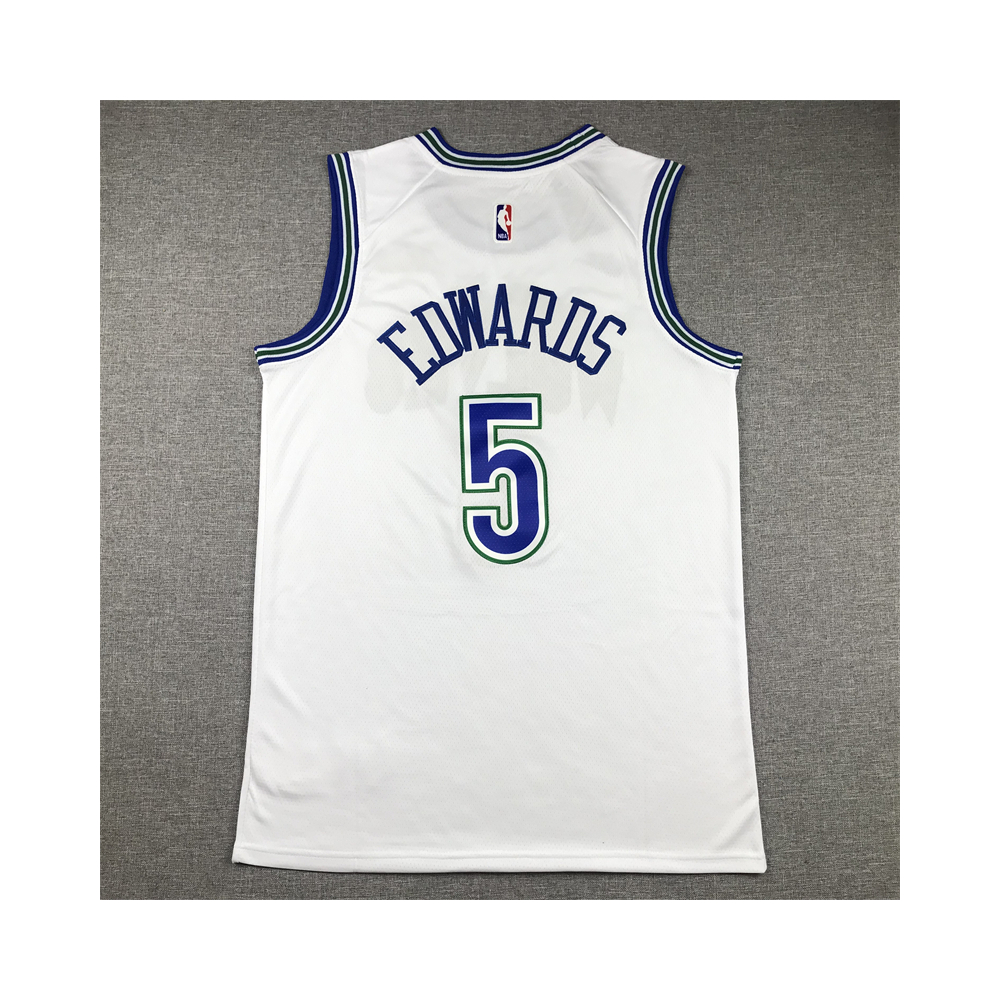 Kép 2/4 - Anthony EDWARDS fehér retro Minnesota Timberwolves mez