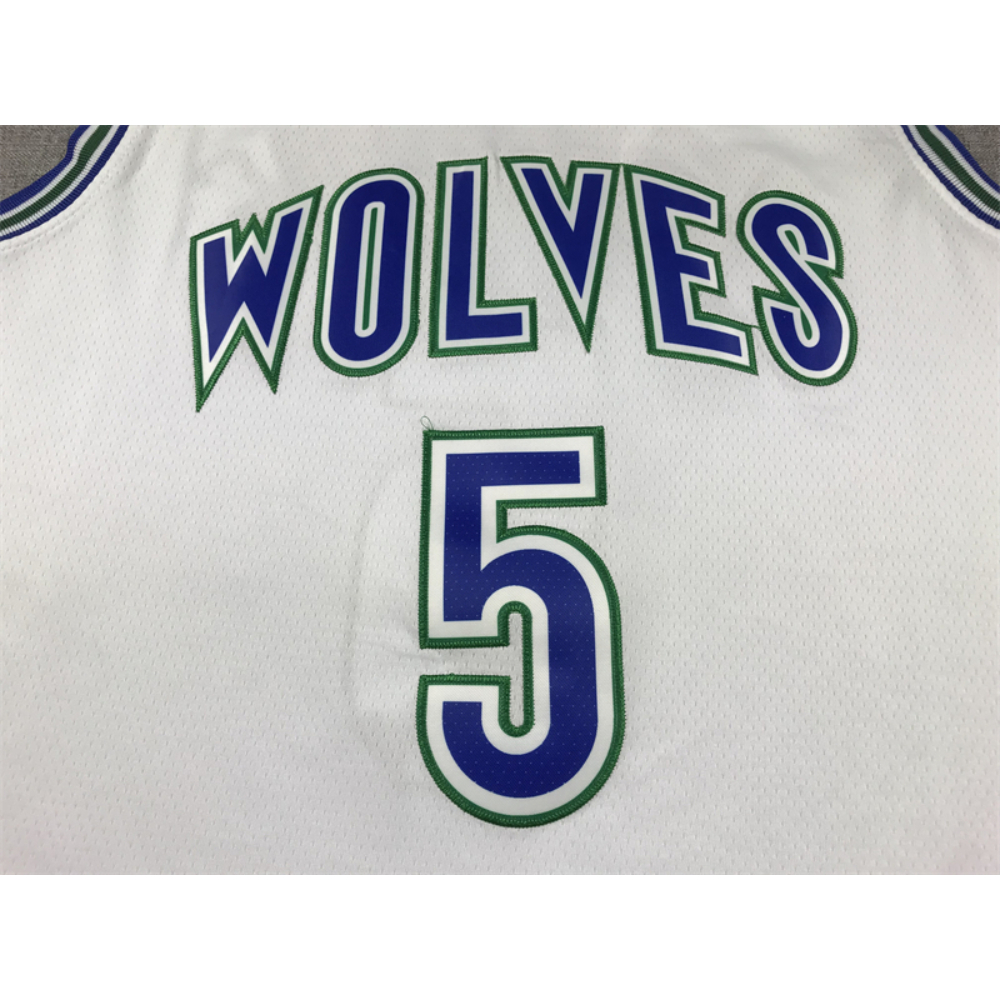 Kép 4/4 - Anthony EDWARDS fehér retro Minnesota Timberwolves mez