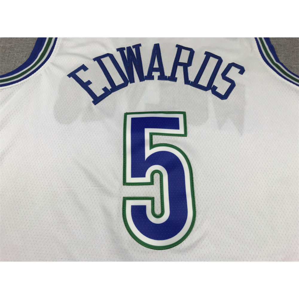 Kép 3/4 - Anthony EDWARDS fehér retro Minnesota Timberwolves mez