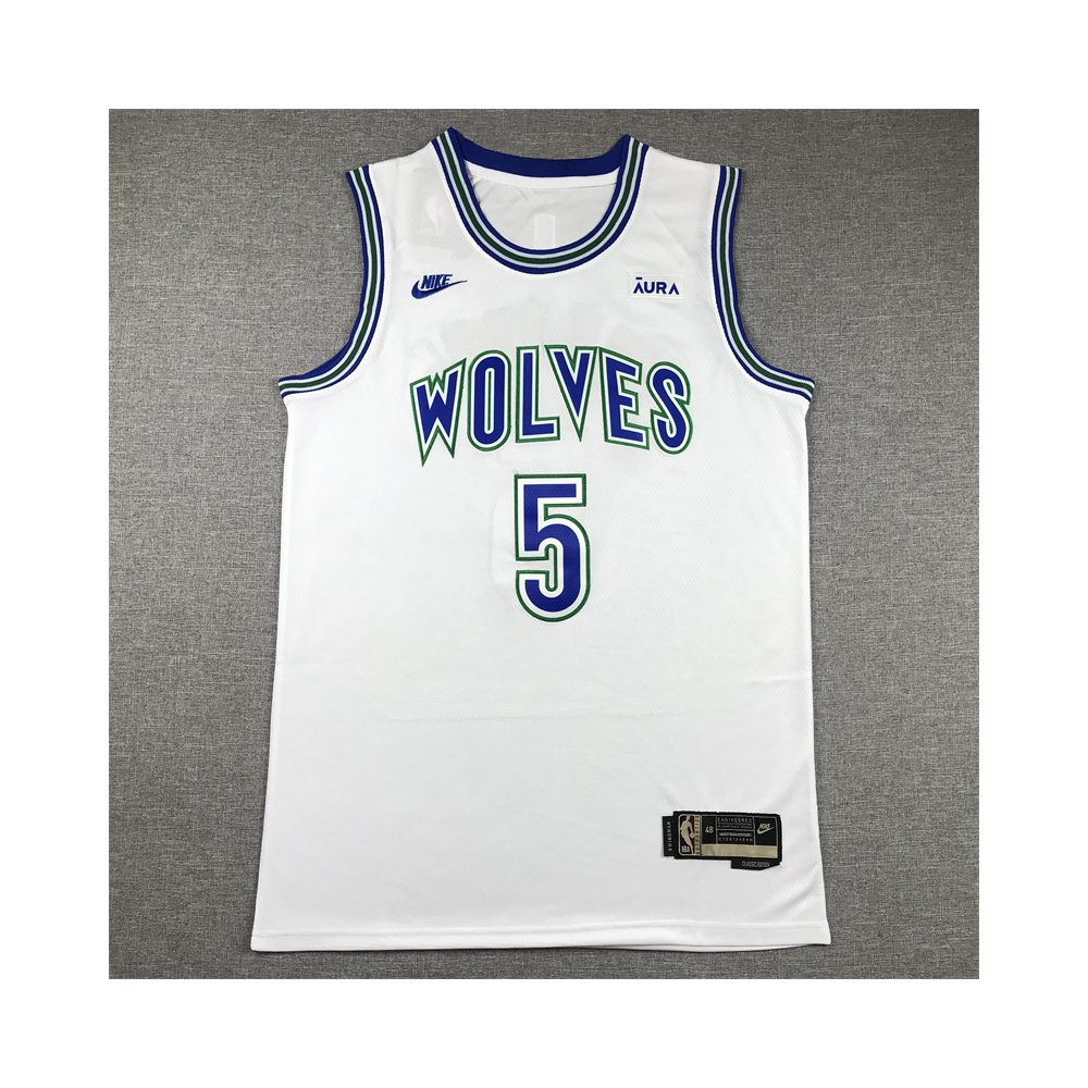 Kép 1/4 - Anthony EDWARDS fehér retro Minnesota Timberwolves mez
