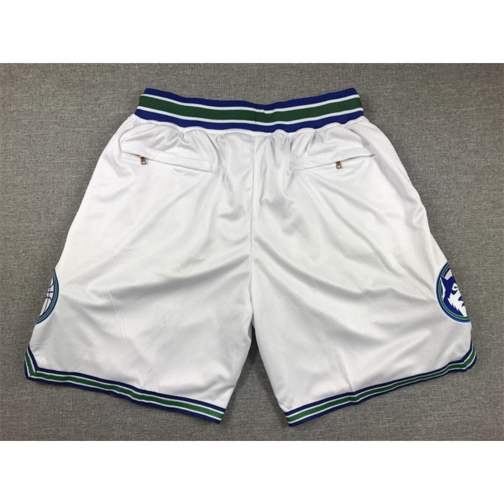 Kép 2/5 - Minnesota Timberwolves fehér retro Just Don zsebes rövidnadrág