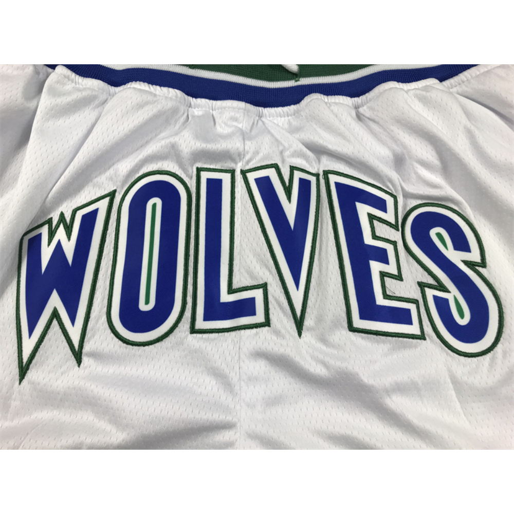 Kép 3/5 - Minnesota Timberwolves fehér retro Just Don zsebes rövidnadrág