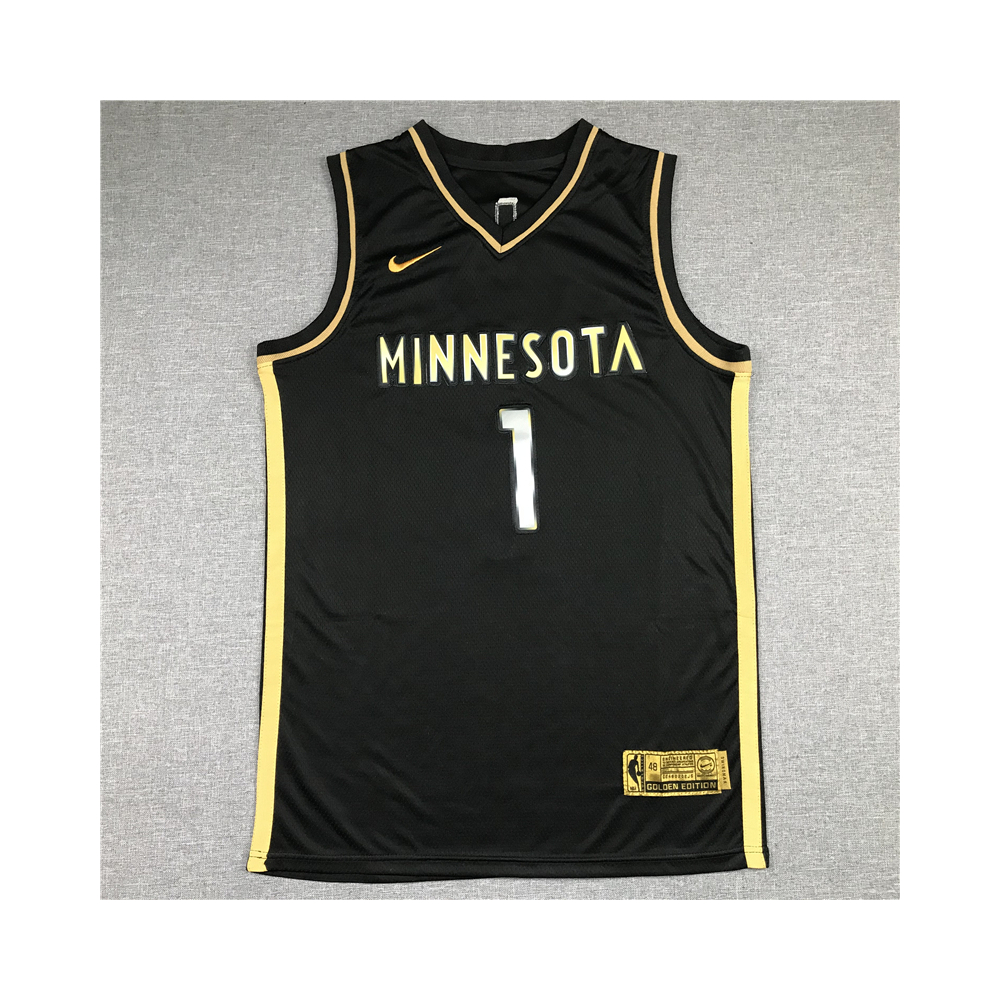 Kép 1/3 - Anthony EDWARDS Gold Edition Minnesota Timberwolves mez